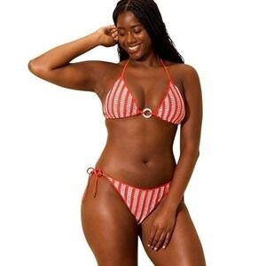 Crochet Triangle Bikini Boho Kini Retro Summer Beach Vacation Adjustable Resort